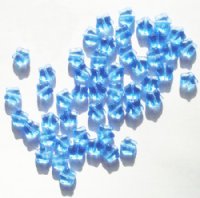 50 8mm Transparent Light Sapphire Star Beads